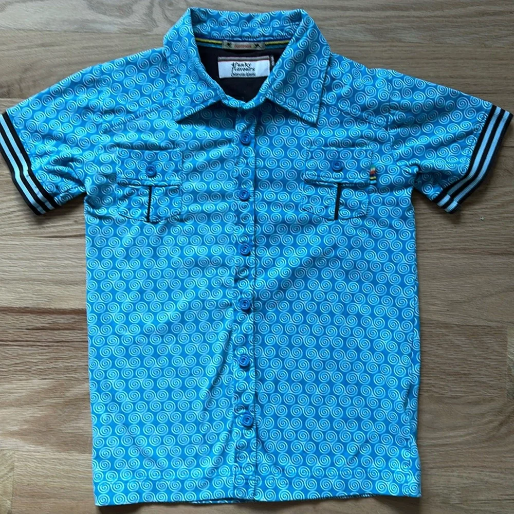 4funkyflavours Australia organic short sleeve button-down shirt boys EUR 158/164